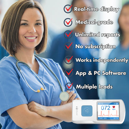 Portable EKG Monitor (Blue)