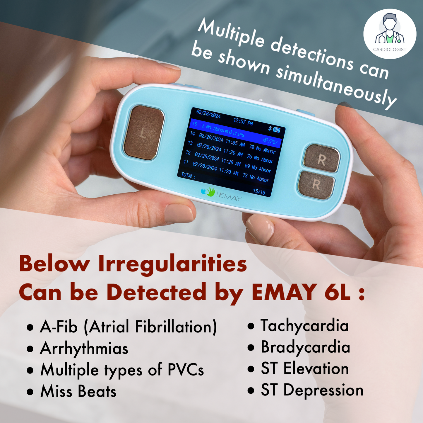 6L Portable EKG Monitor