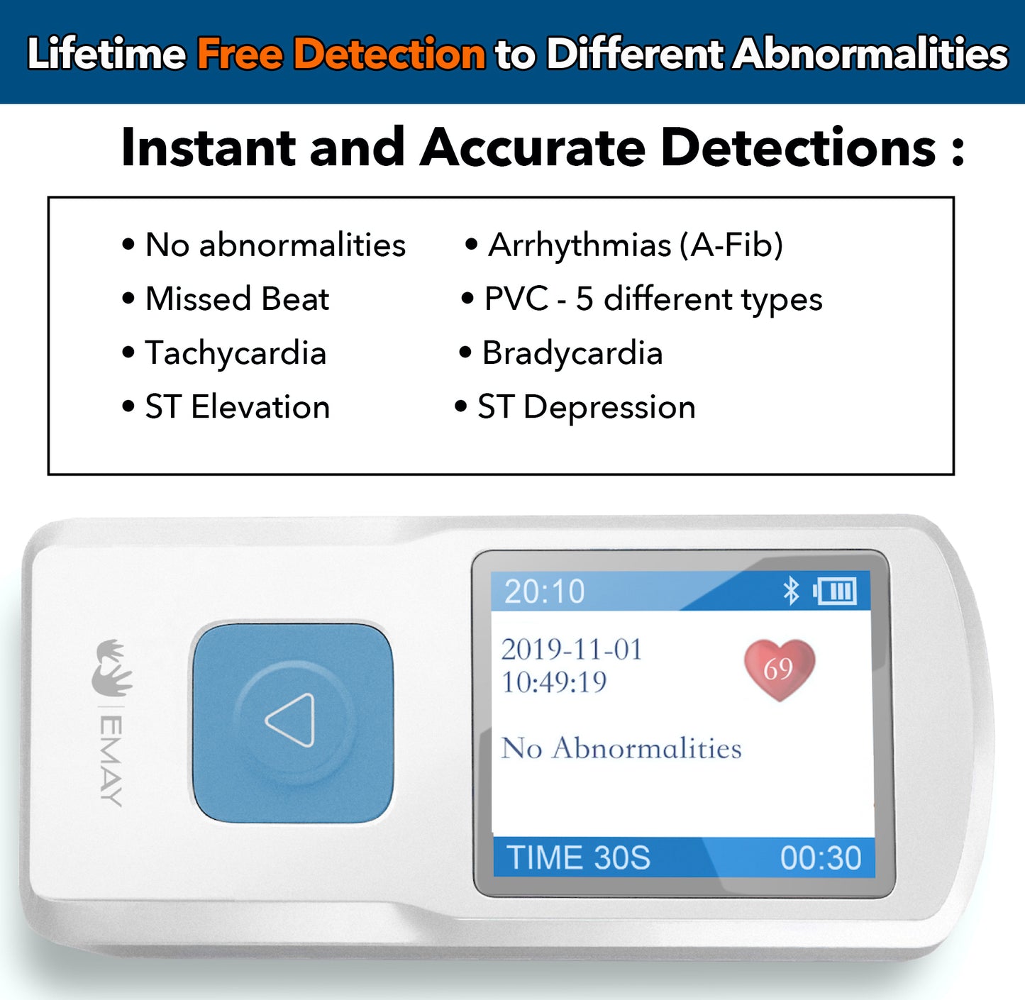 Portable EKG Monitor (Blue)